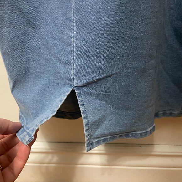 NWT Streetwear Society blue denim a-line style mini dress size XL - Picture 8 of 10